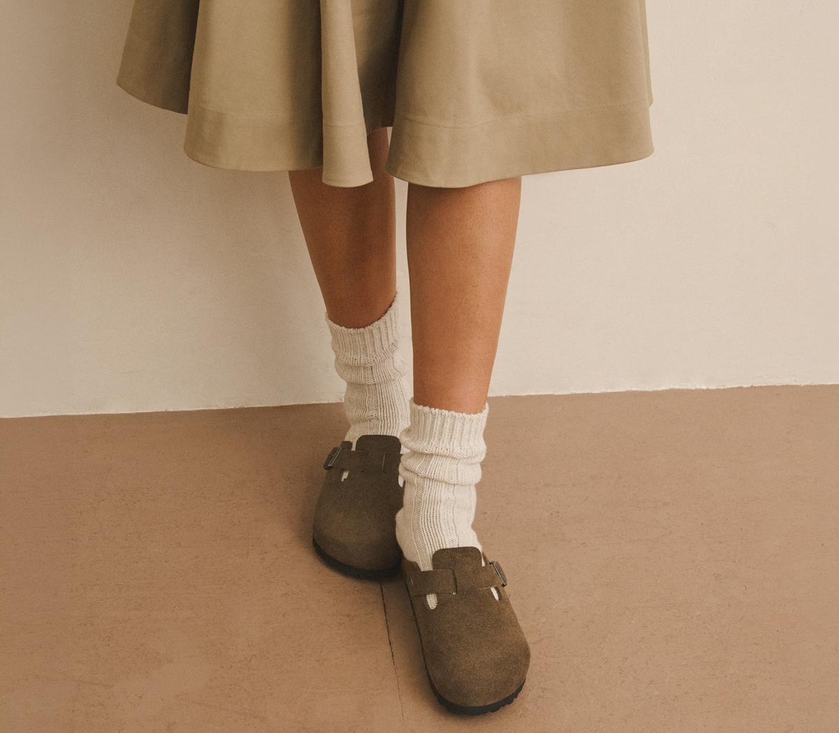 BIRKENSTOCKBoston ClogsConcrete Grey Suede