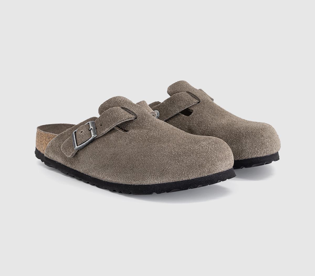 BIRKENSTOCKBoston ClogsConcrete Grey Suede