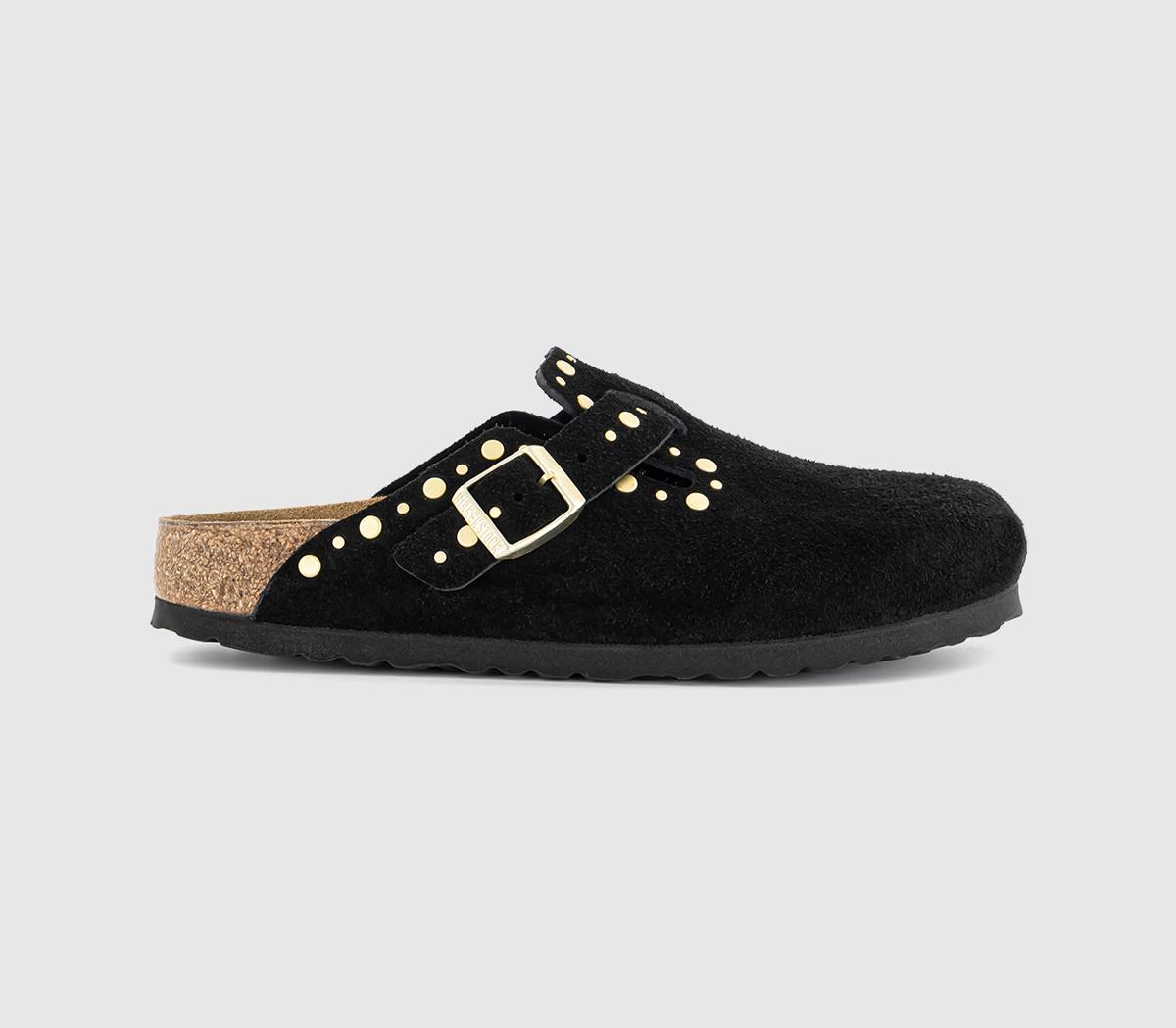 Birkenstock Boston Clogs Rivet Black in Women's Size 6, Office Shoes