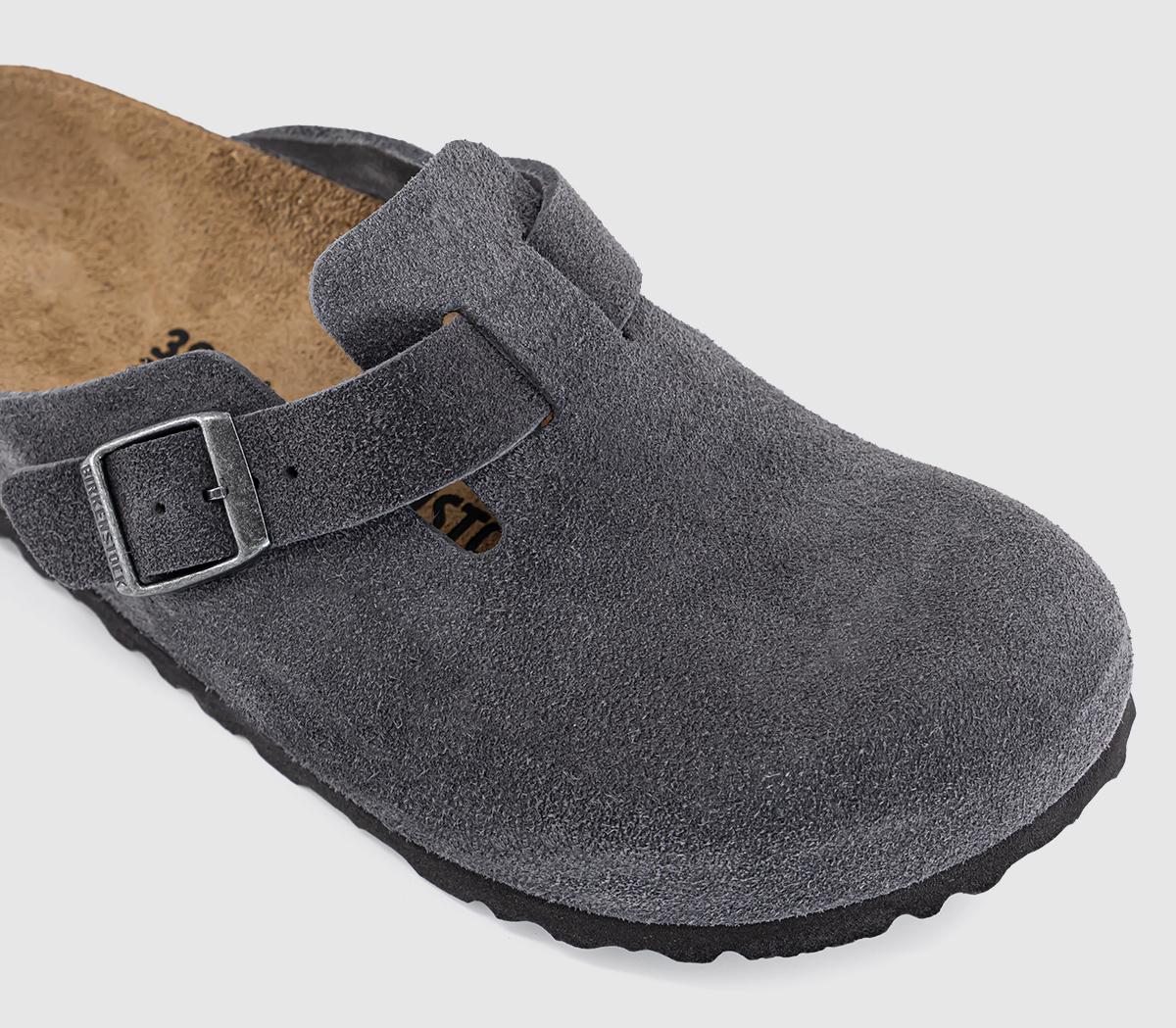 BIRKENSTOCKBoston ClogsCharcoal Suede