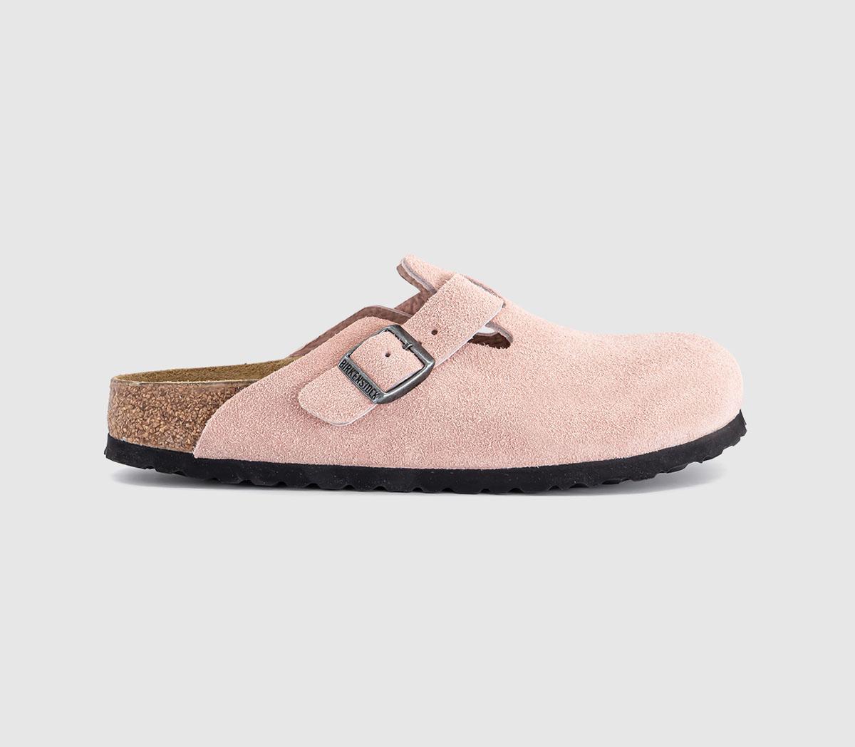 Birkenstock Boston Clogs Clay Suede Pink in Women's Size 8, Office Shoes