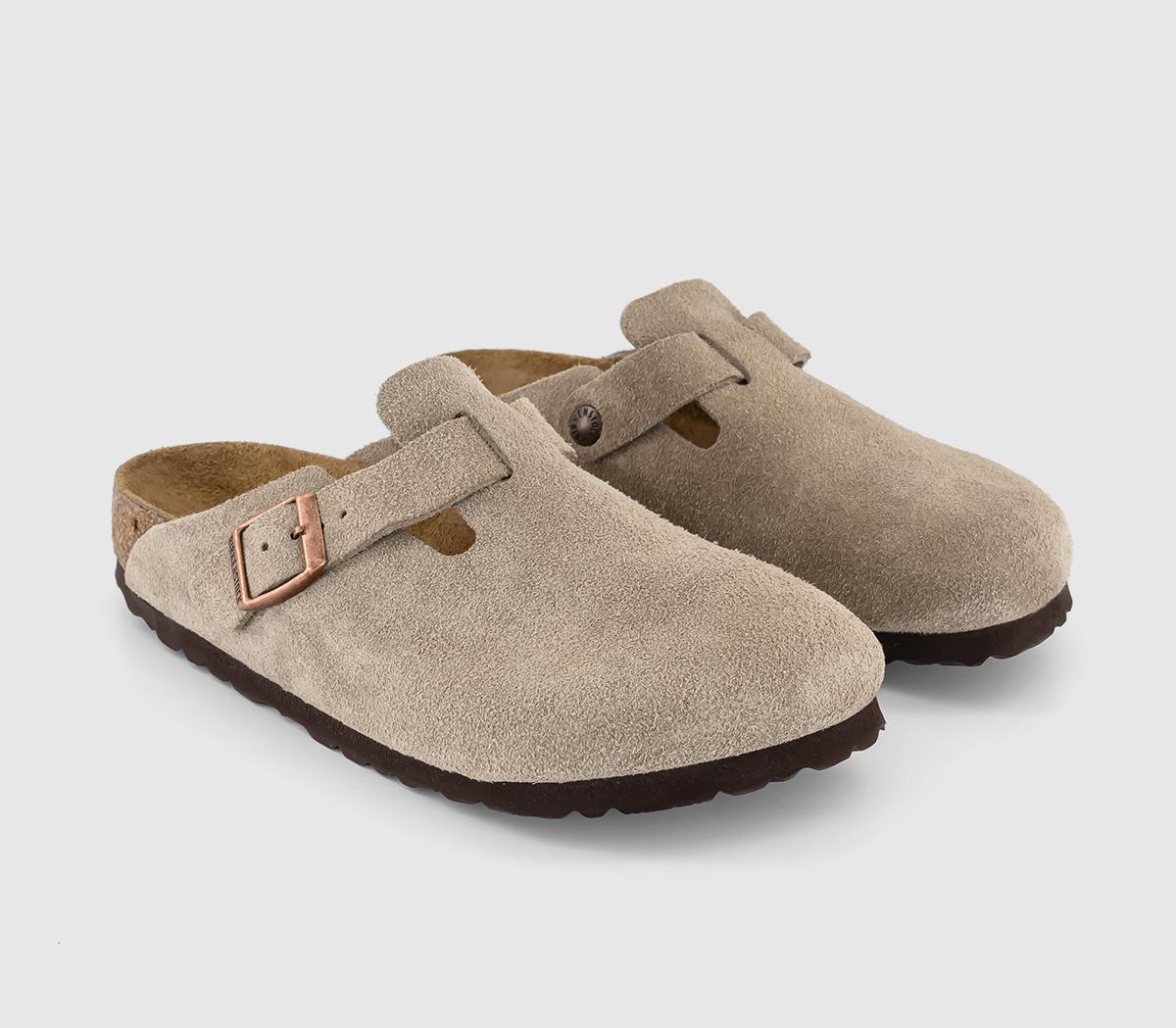 BIRKENSTOCKBoston Soft Footbed Clogs FTaupe Suede