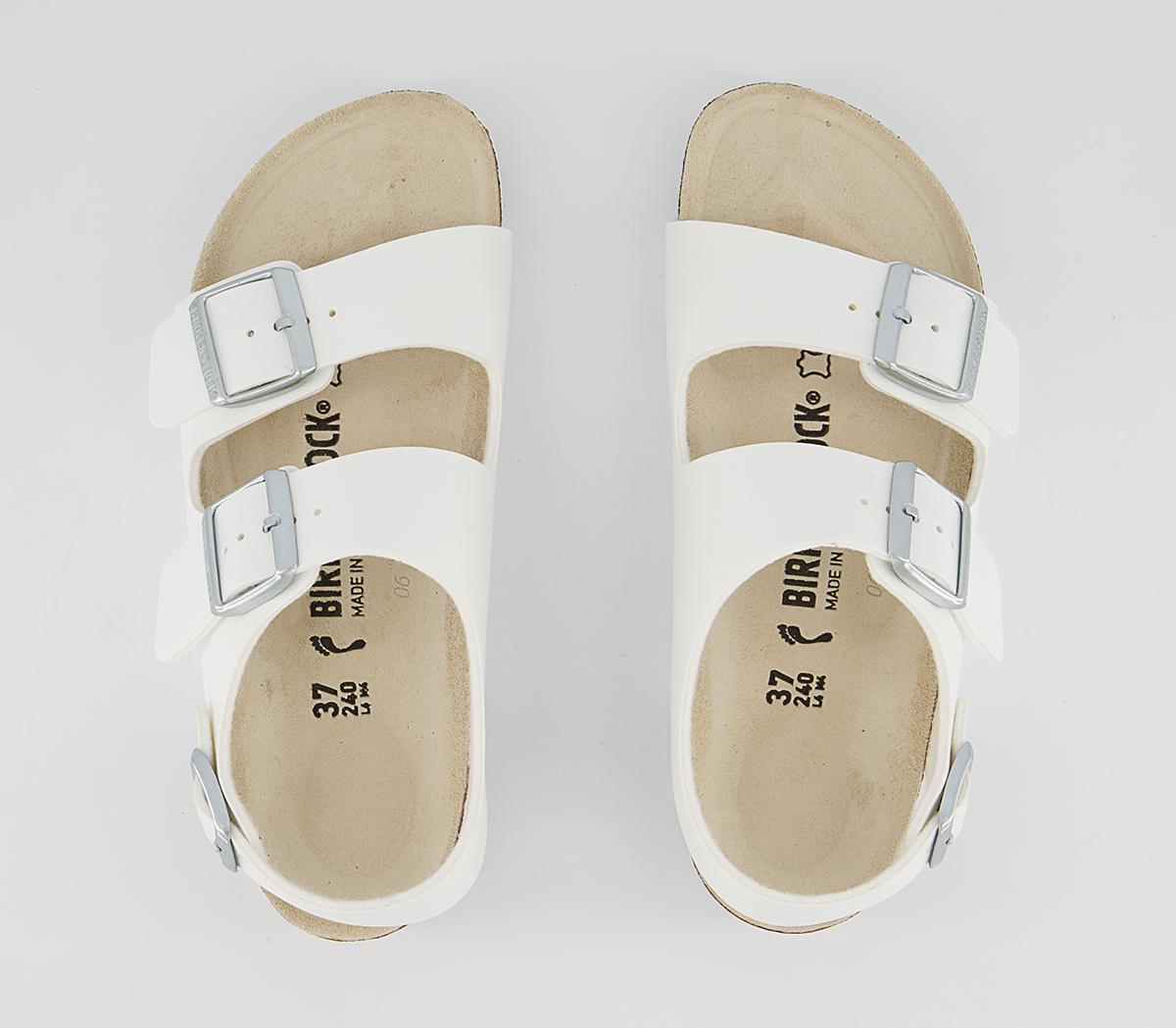 BIRKENSTOCK Milano Sandals BIRKENSTOCK Milano Sandals White Birko Flor