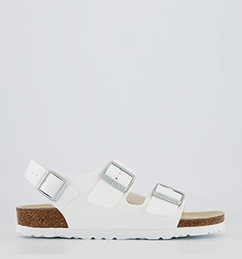 Solid hot sale white birkenstocks