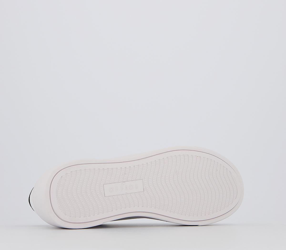 OFFICEFhantom Flatform Lace Up TrainersWhite  Leopard