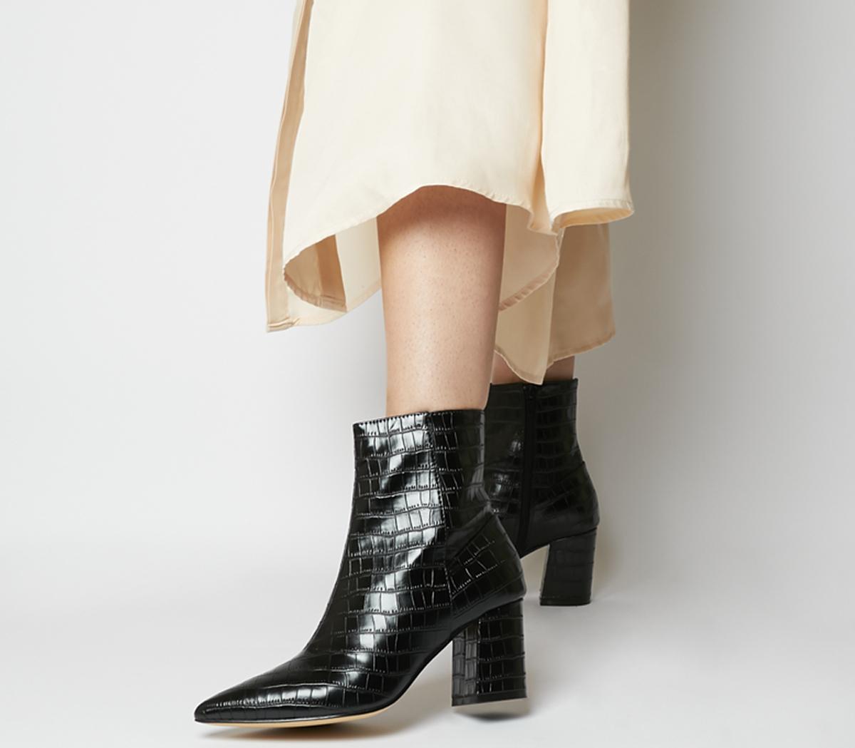 Pointed boots with hot sale block heel