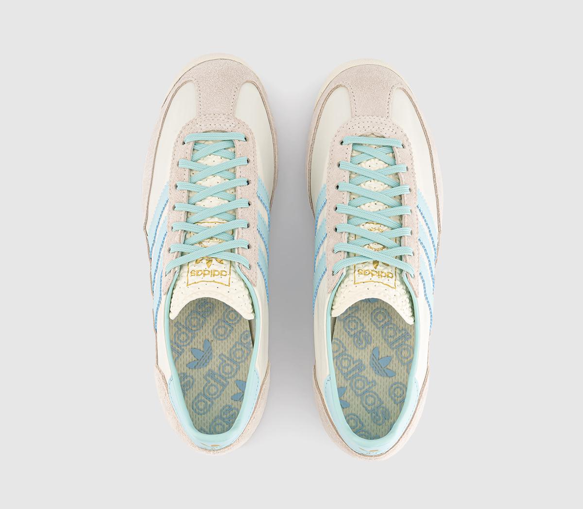 adidas SL 72 Trainers adidas SL 72 Trainers Offwhite Semi Flash Aqua Glow Blue