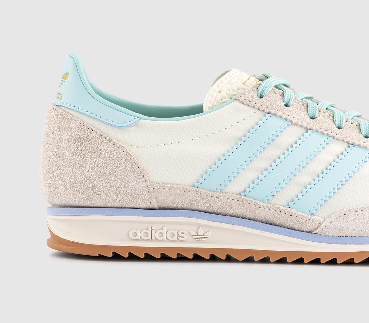 adidas SL 72 Trainers adidas SL 72 Trainers Offwhite Semi Flash Aqua Glow Blue
