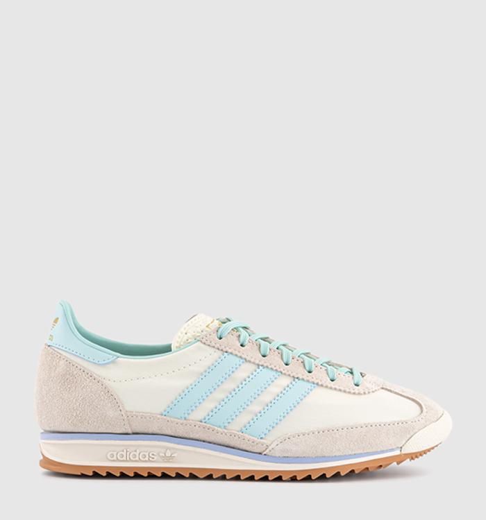 adidas SL 72 Trainers Offwhite Semi Flash Aqua Glow Blue