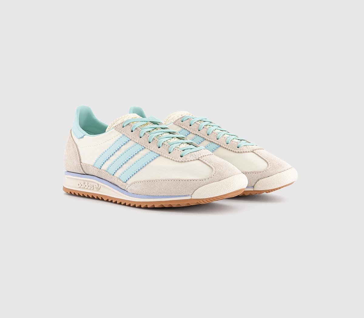 adidas SL 72 Trainers adidas SL 72 Trainers Offwhite Semi Flash Aqua Glow Blue