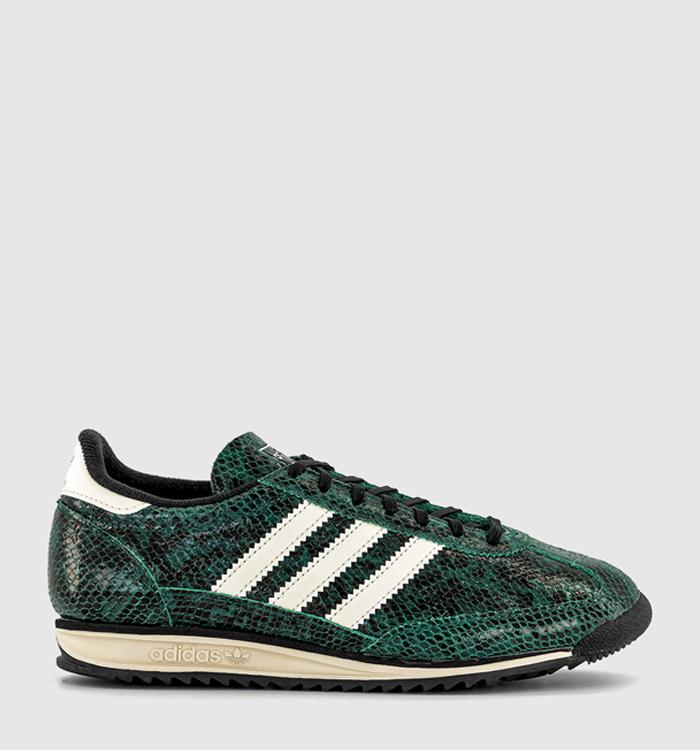 adidas SL 72 Trainers White Collegiate Green Aurora Ivy