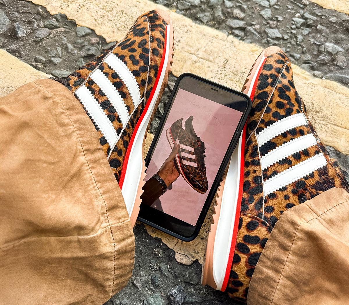 adidasSL 72 Trainers adidasSL 72 TrainersLeopard Dark Brown Off White Semi Impact Orange