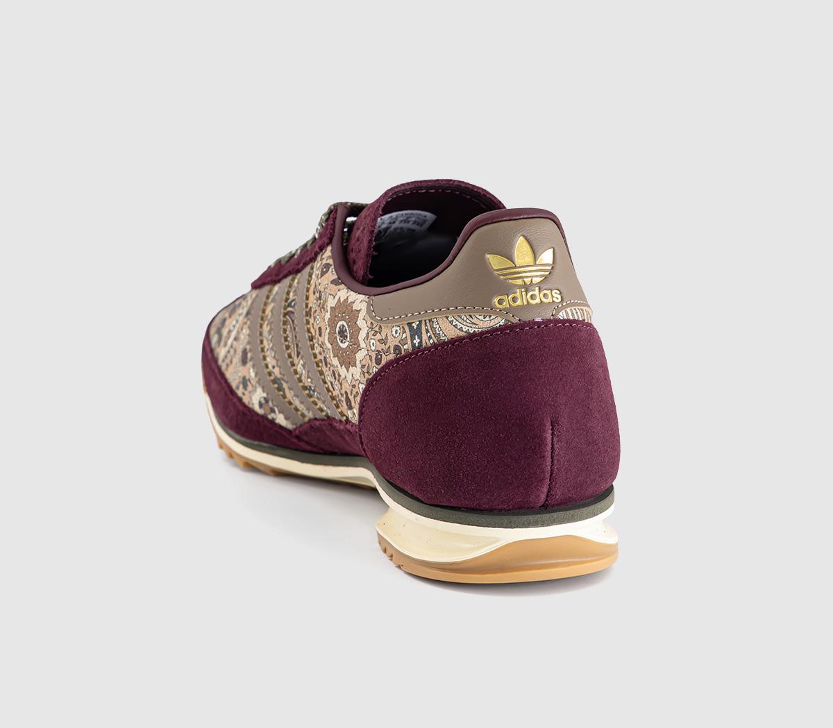 adidasadidas x Liberty London SL 72 TrainersMaroon Khaki Olive Strata