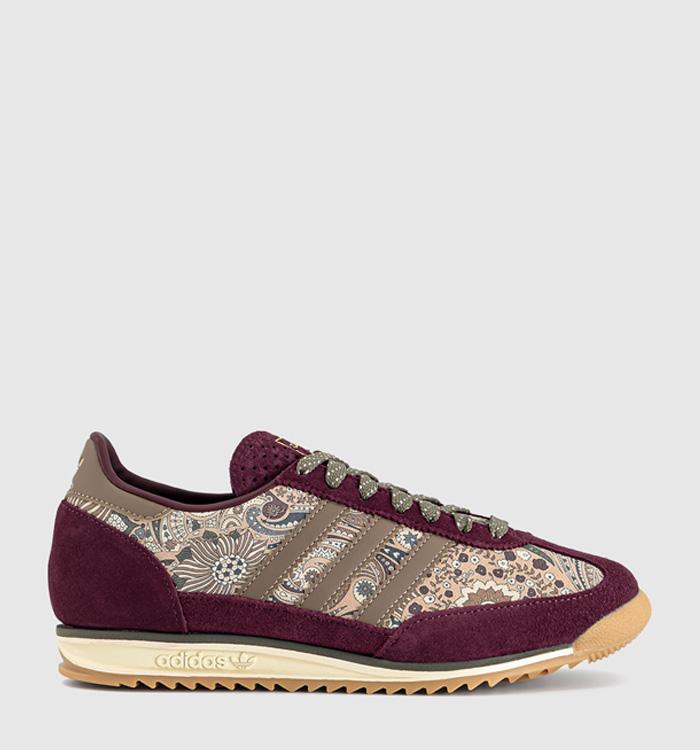 adidas adidas x Liberty London SL 72 Trainers Maroon Khaki Olive Strata
