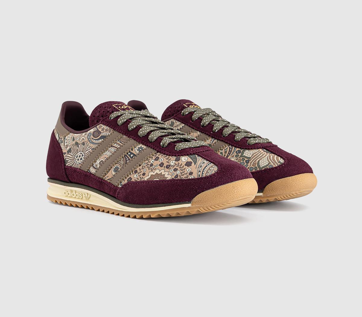 adidasadidas x Liberty London SL 72 TrainersMaroon Khaki Olive Strata