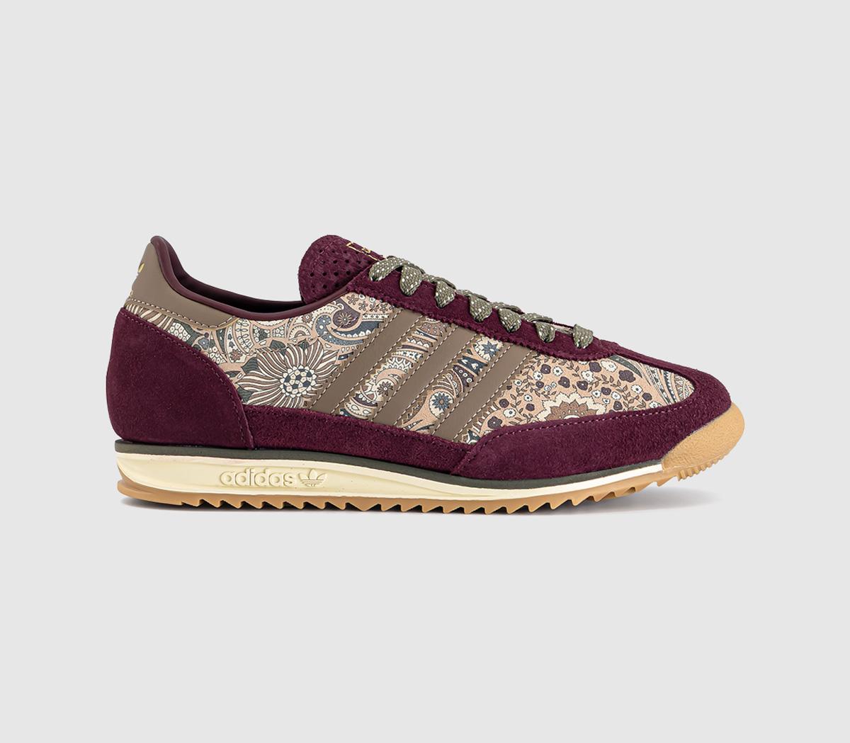 adidasadidas x Liberty London SL 72 TrainersMaroon Khaki Olive Strata