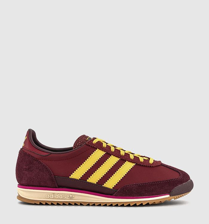 adidas SL 72 Trainers Noble Maroon Maroon Spring Yellow