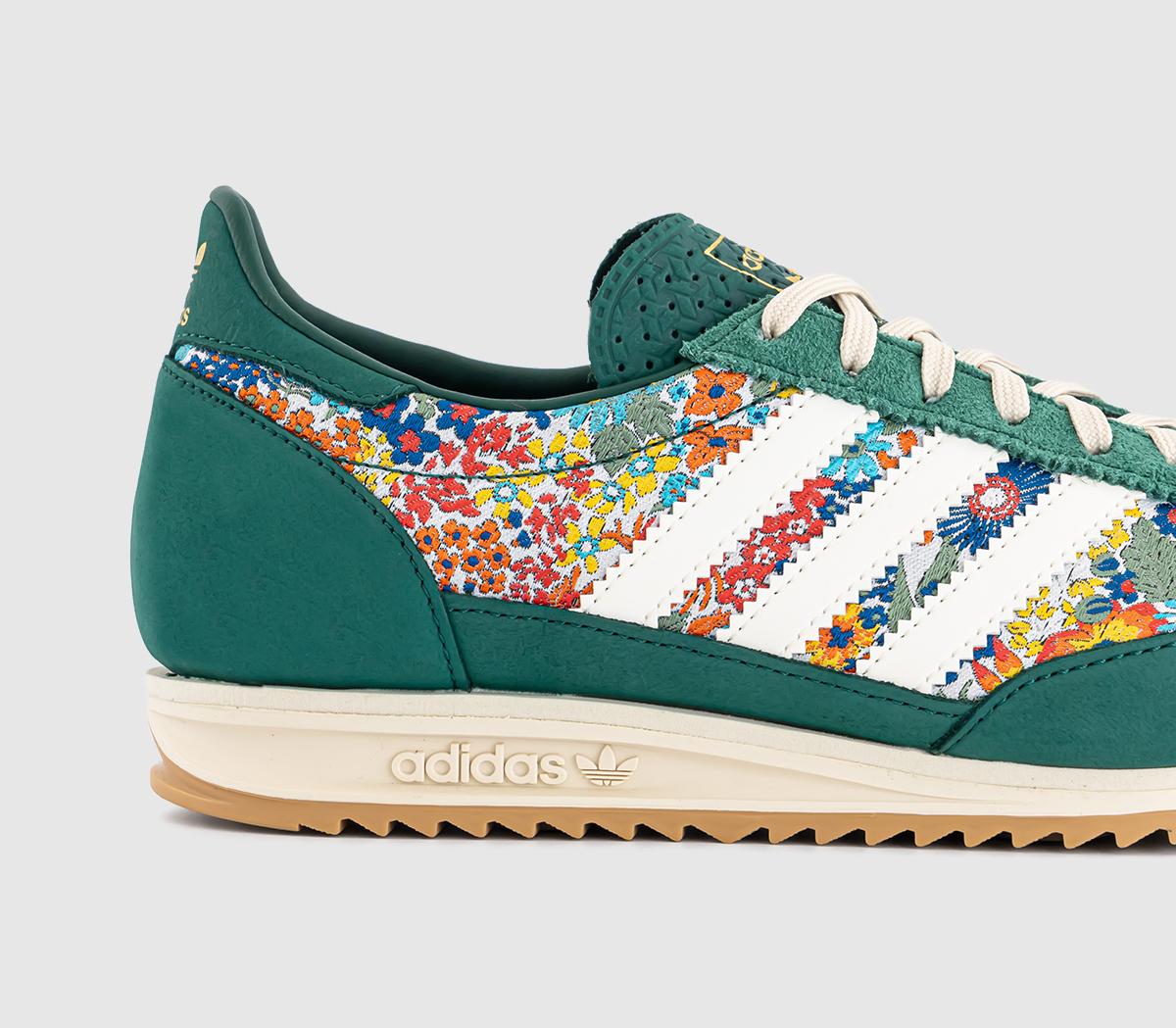 adidas adidas x Liberty London SL 72 Trainers adidas adidas x Liberty London SL 72 Trainers Collegiate Green Cream White Gum