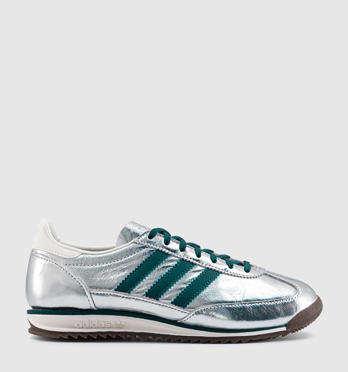 adidas Sl 72 Trainers Silver Metallic Rich Green Offwhite