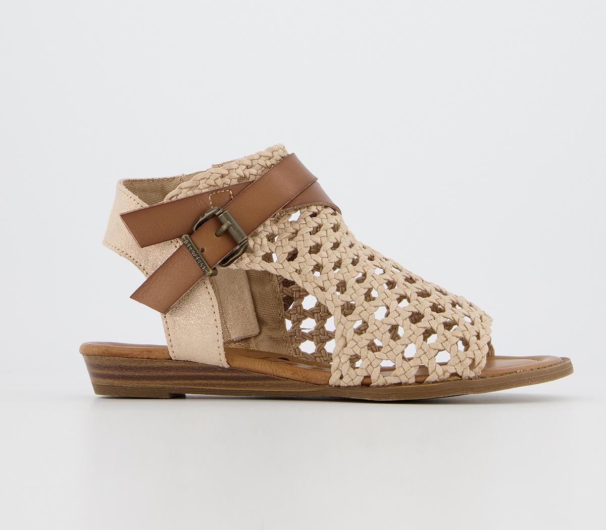 Blowfish Malibu Balla D Sandal Gold Draped Microfiberwheat Dyecut