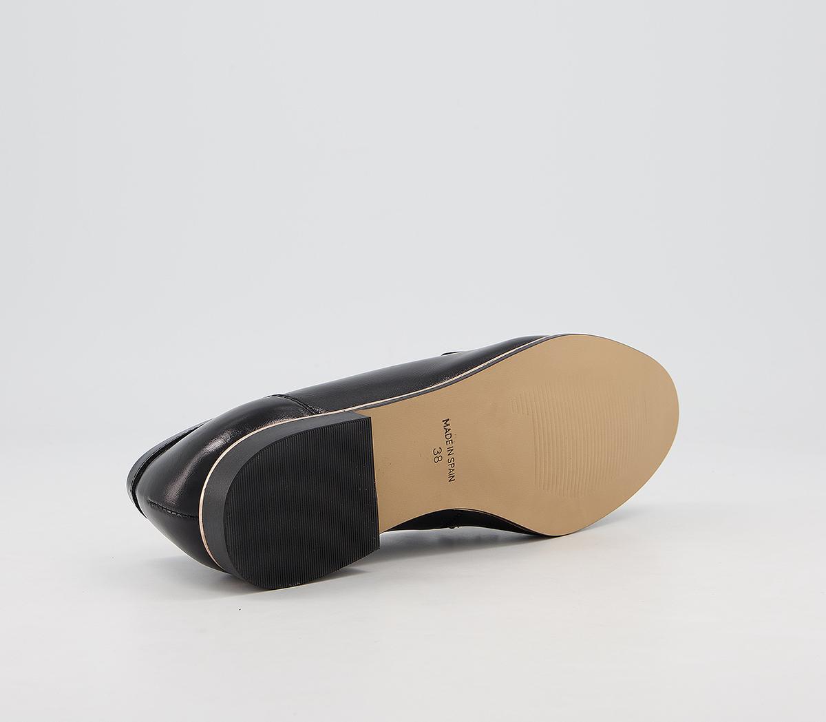 OFFICEFlutter LoaferBlack Leather Rose Gold Rand
