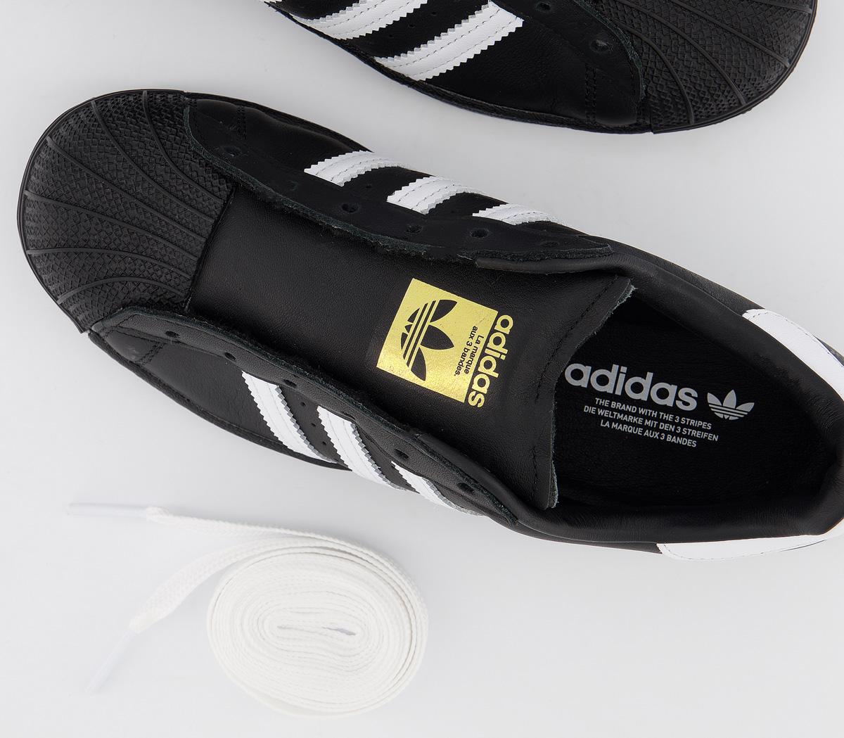 adidas Superstar Trainers Black White Black - Unisex Sports