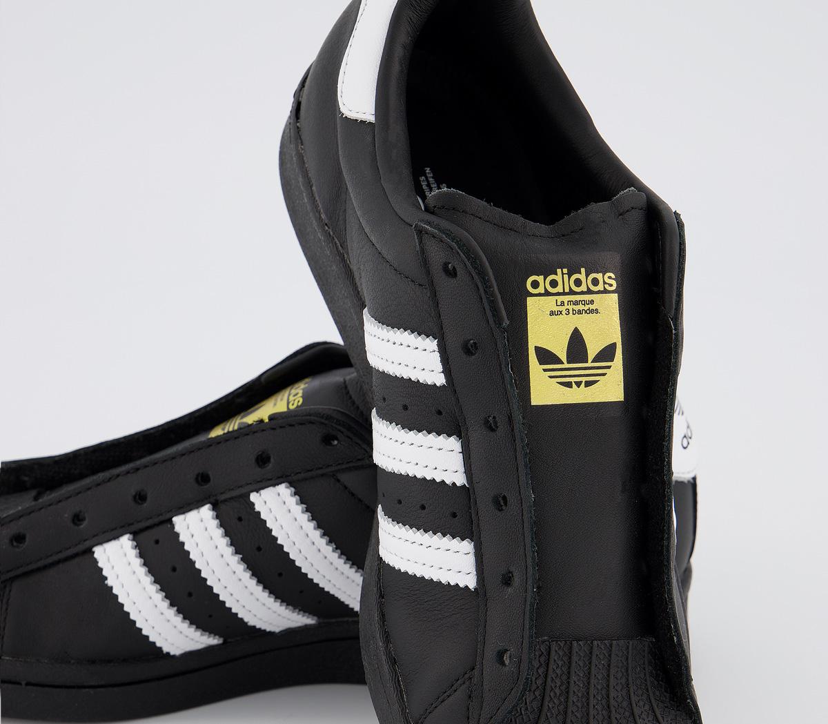 adidas Superstar Trainers Black White Black - Unisex Sports
