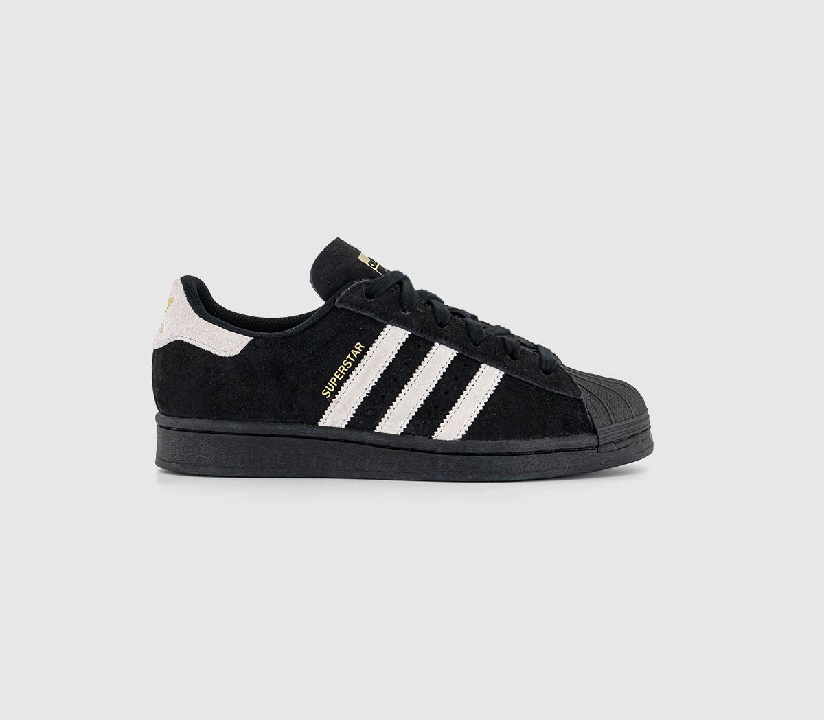 Adidas superstar black and white trainers best sale