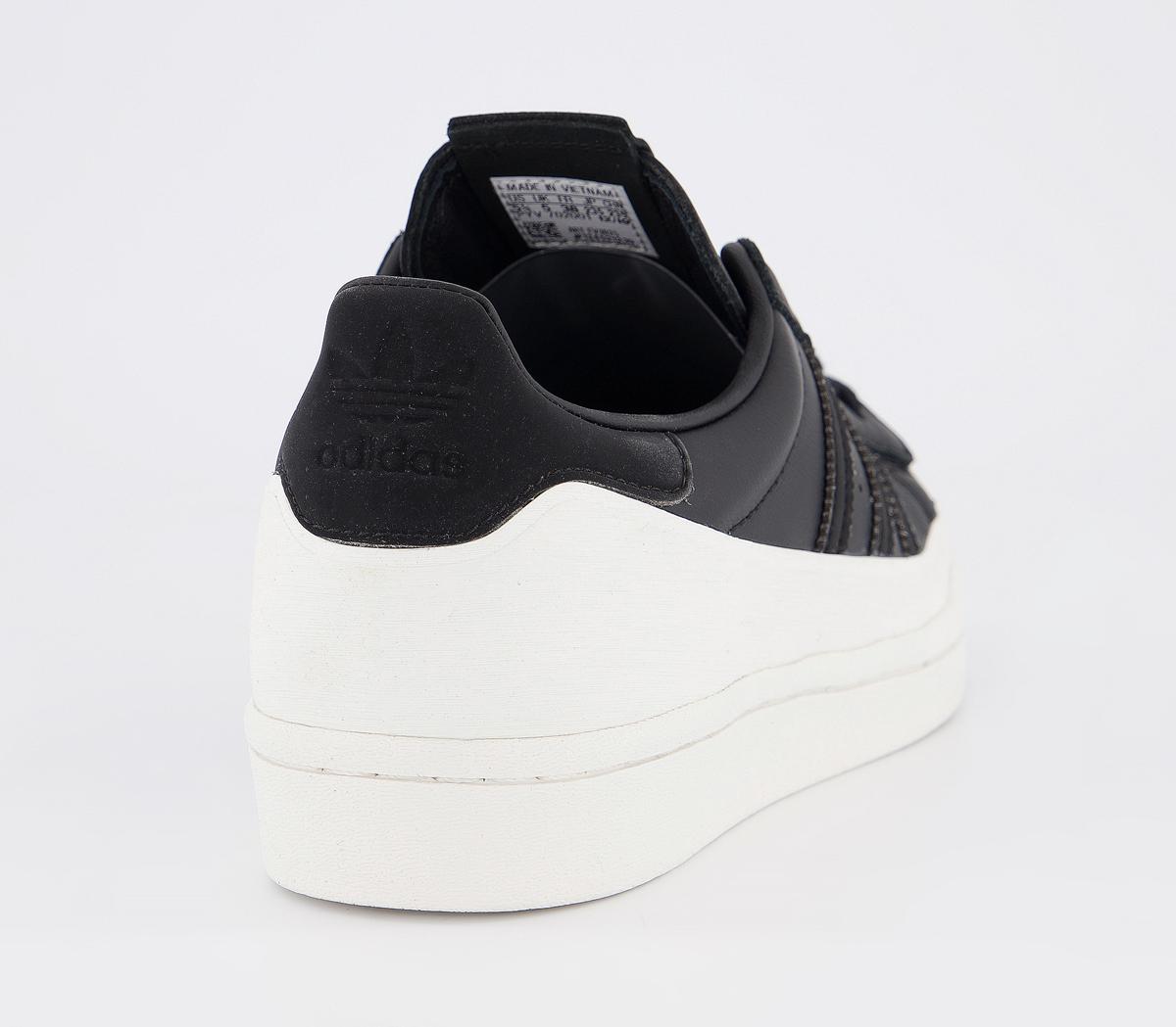 adidas superstar core black off white