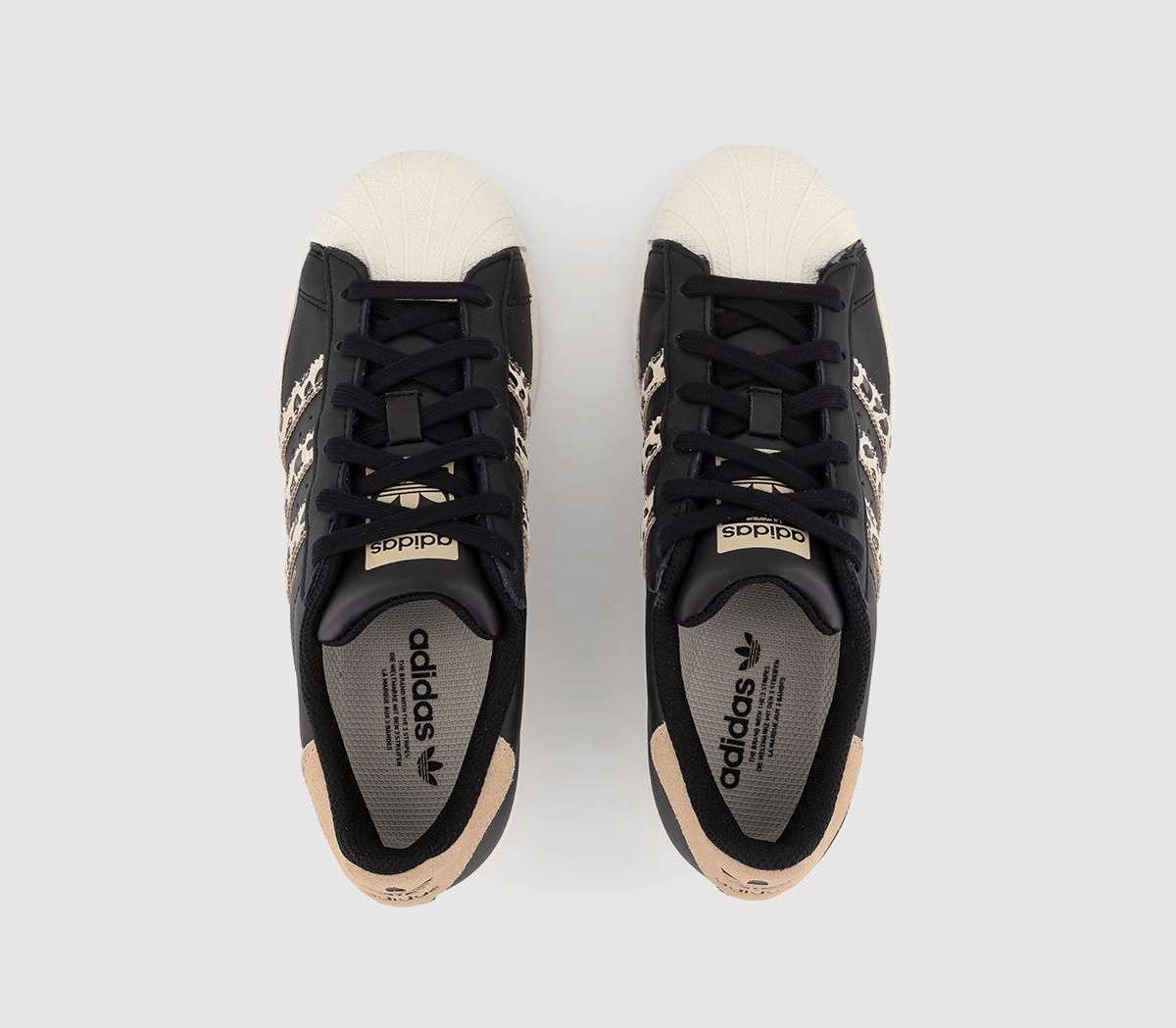 adidasSuperstar TrainersBlack Offwhite Magic Beige