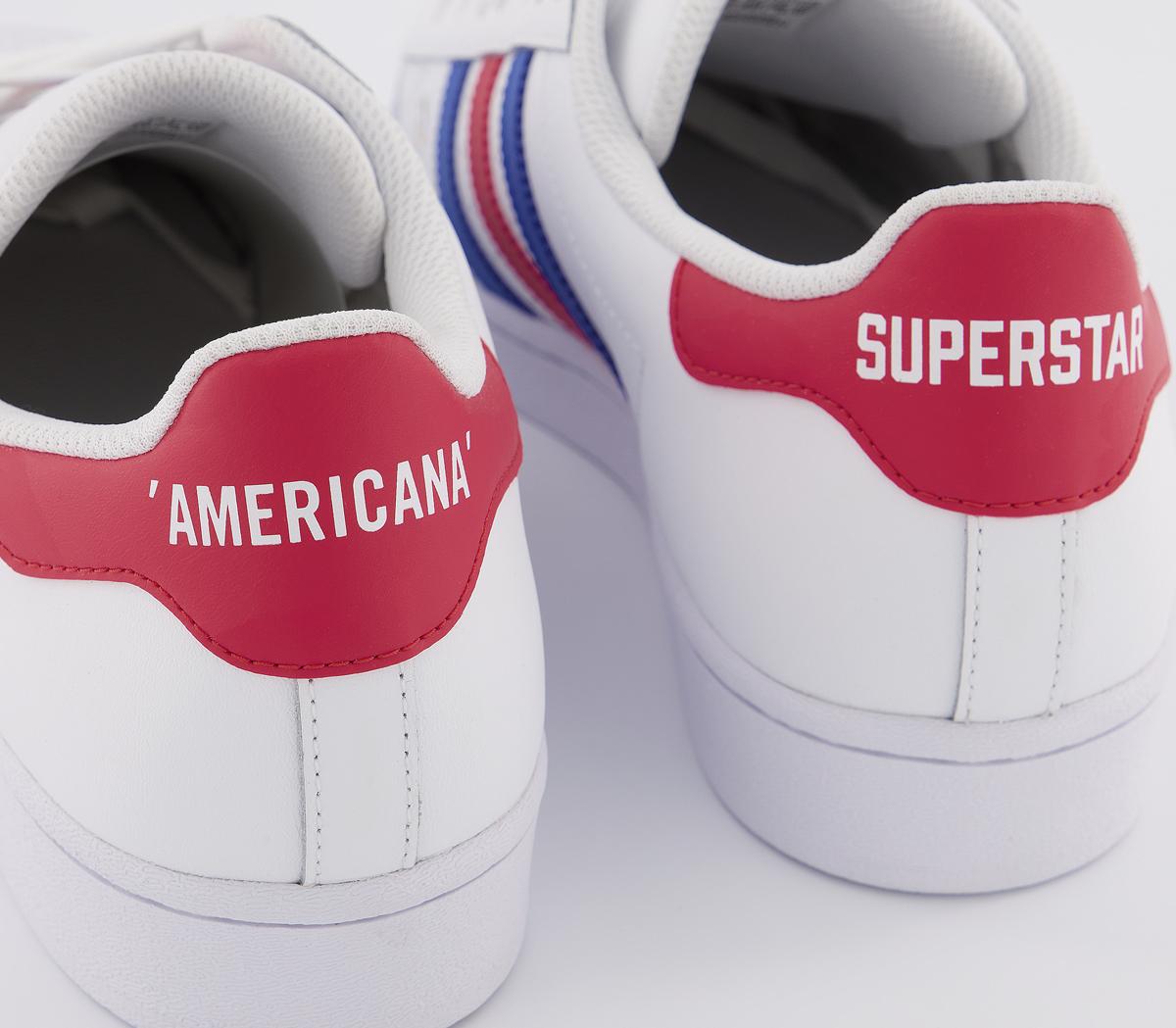 adidas superstar blue and red