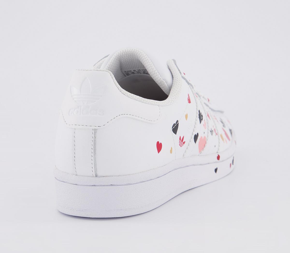 adidasSuperstar TrainersWhite Black Glory Pink