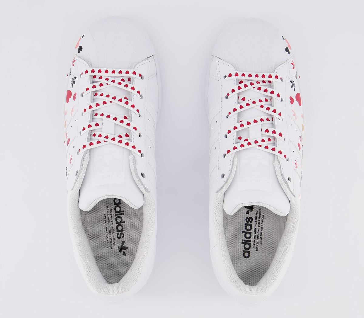 adidasSuperstar TrainersWhite Black Glory Pink