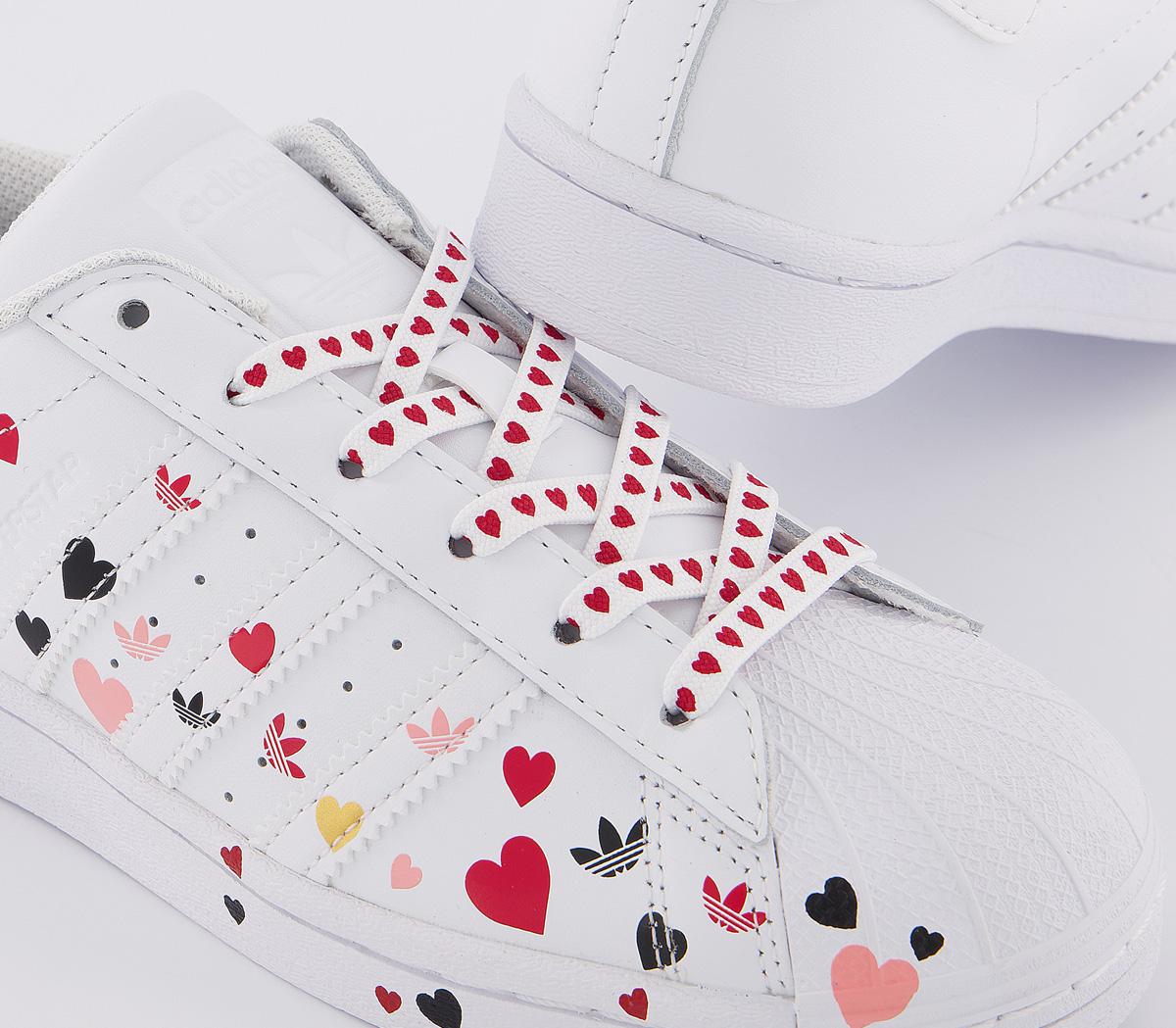adidasSuperstar TrainersWhite Black Glory Pink