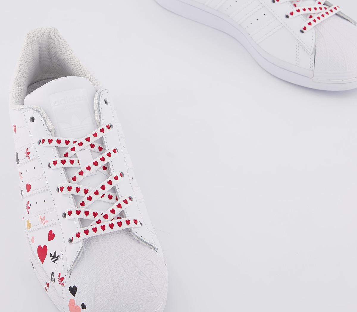 adidasSuperstar TrainersWhite Black Glory Pink