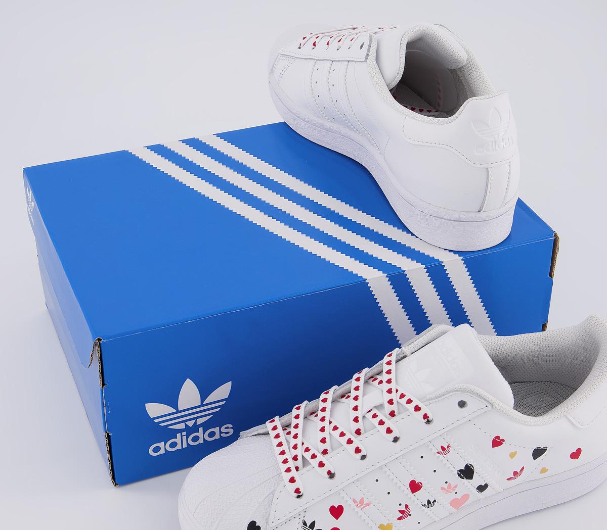 adidasSuperstar TrainersWhite Black Glory Pink