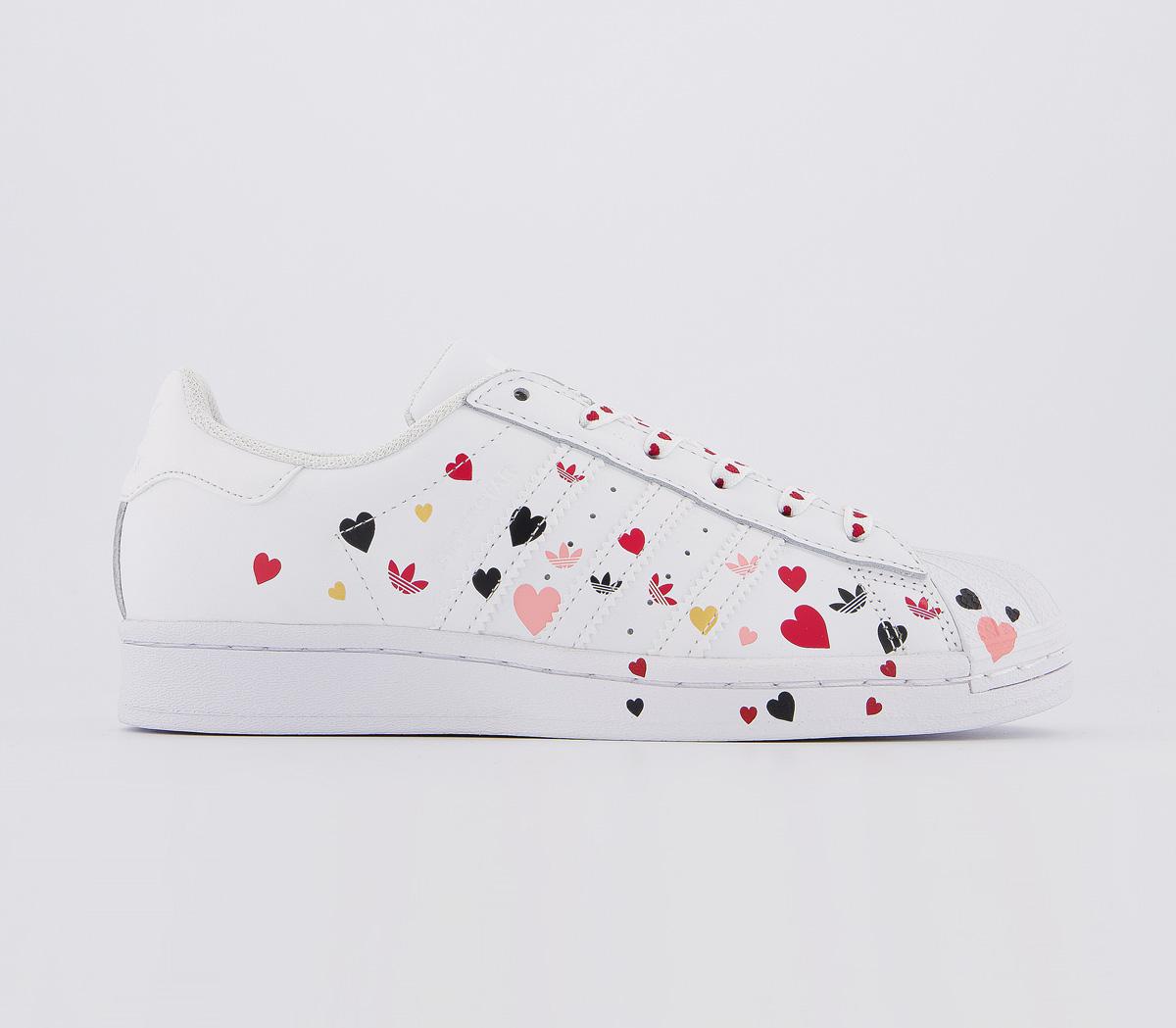 adidas Superstar Trainers White Black Glory Pink - Women's Trainers