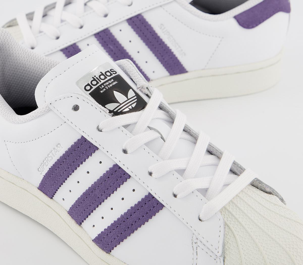 adidasSuperstar TrainersWhite Tech Purple Off White