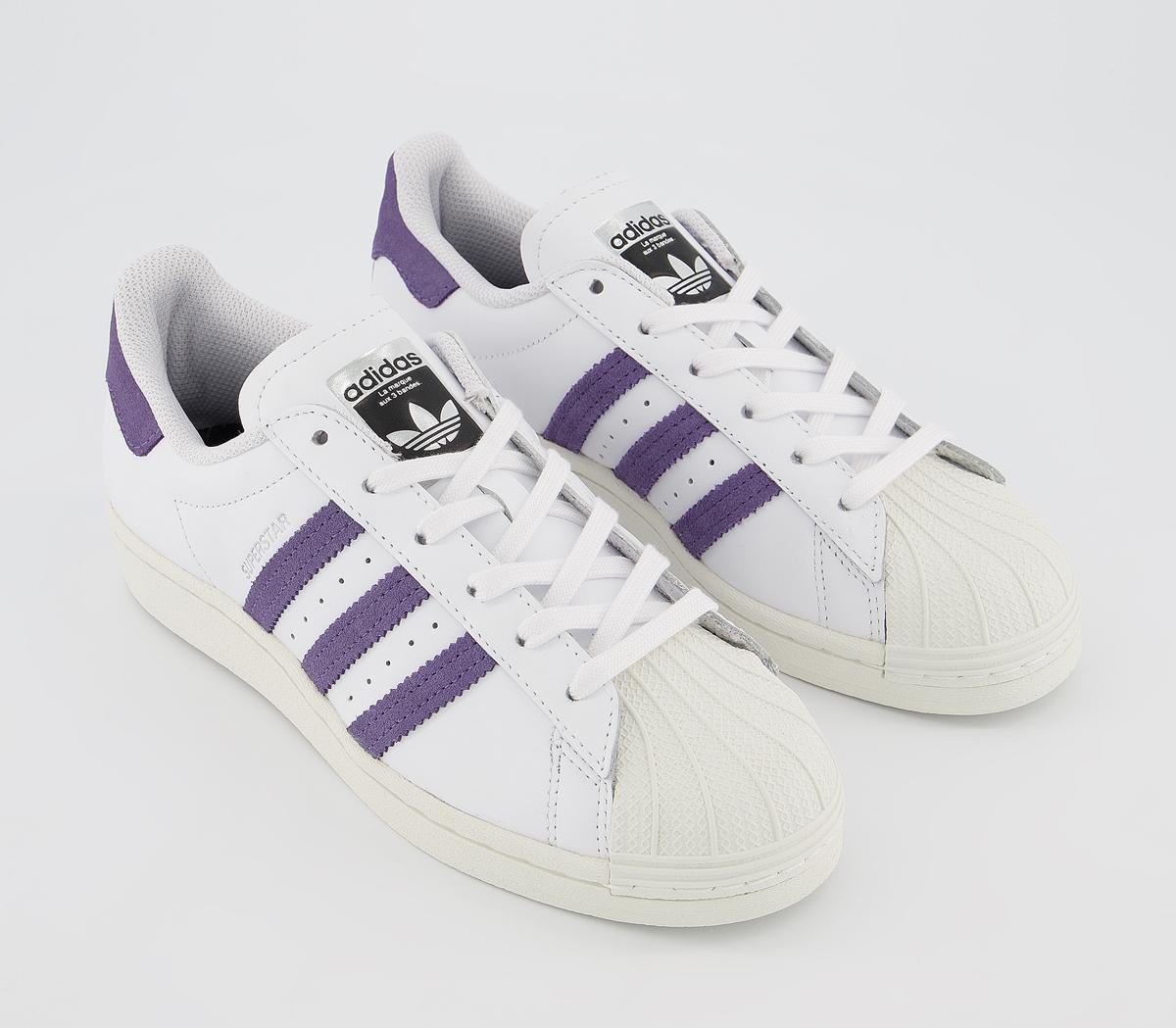 adidasSuperstar TrainersWhite Tech Purple Off White