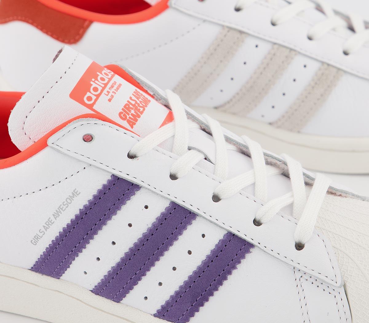 adidasSuperstar adidasSuperstarWhite Icey Pink Signal Coral