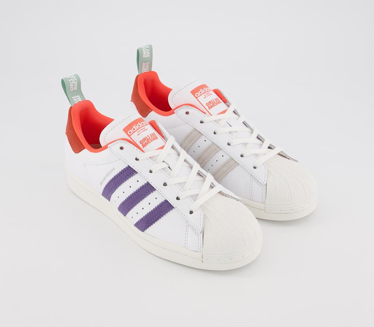 adidasSuperstar adidasSuperstarWhite Icey Pink Signal Coral