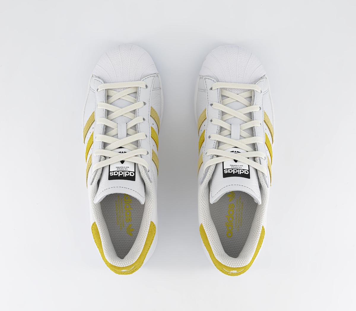 adidasSuperstar Trainers Crystal White Impact Yellow Almost Yellow