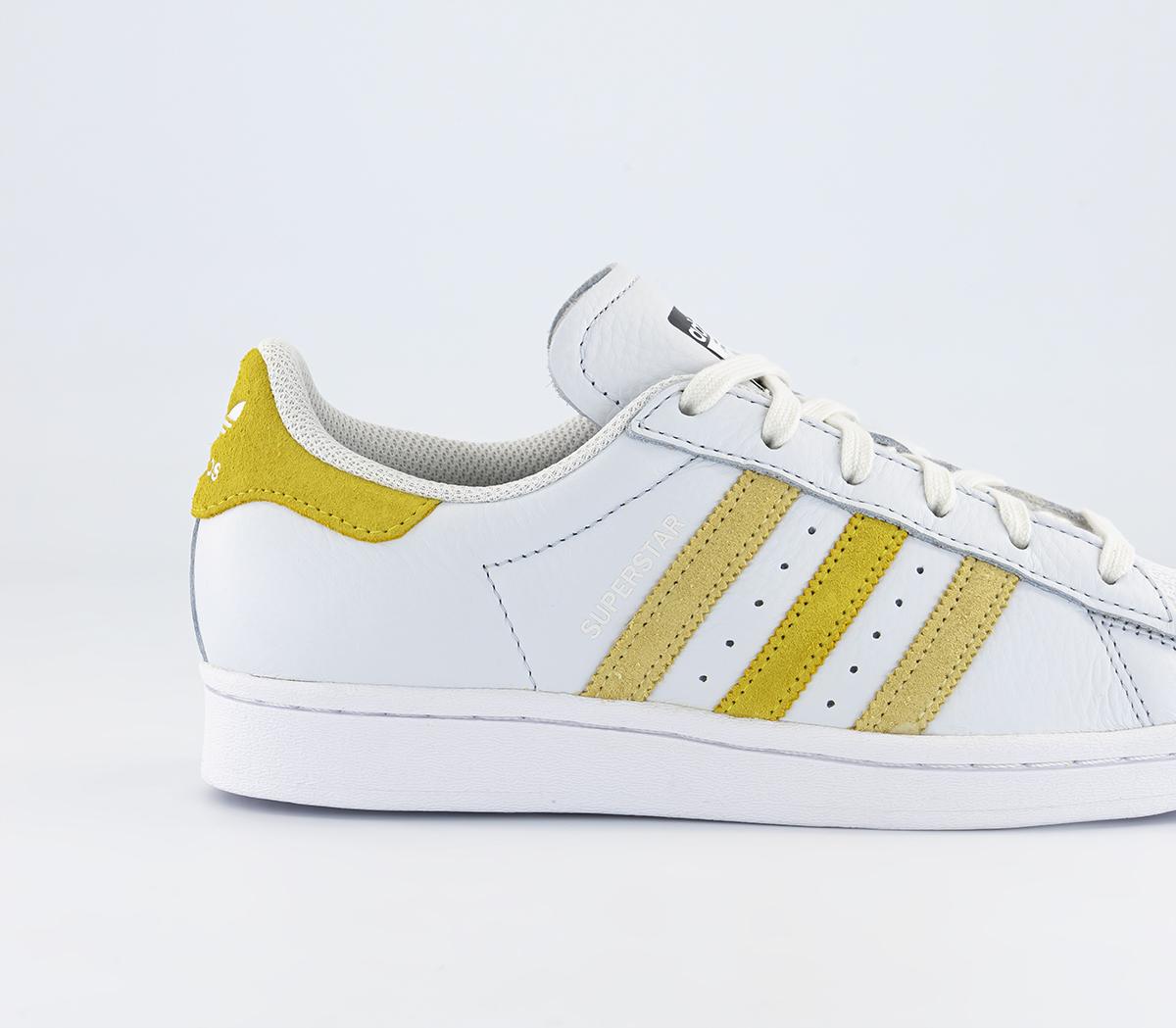 adidasSuperstar Trainers Crystal White Impact Yellow Almost Yellow