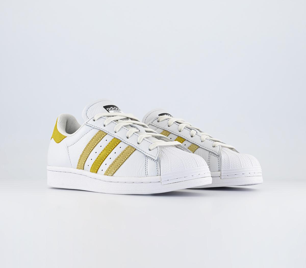 adidasSuperstar Trainers Crystal White Impact Yellow Almost Yellow