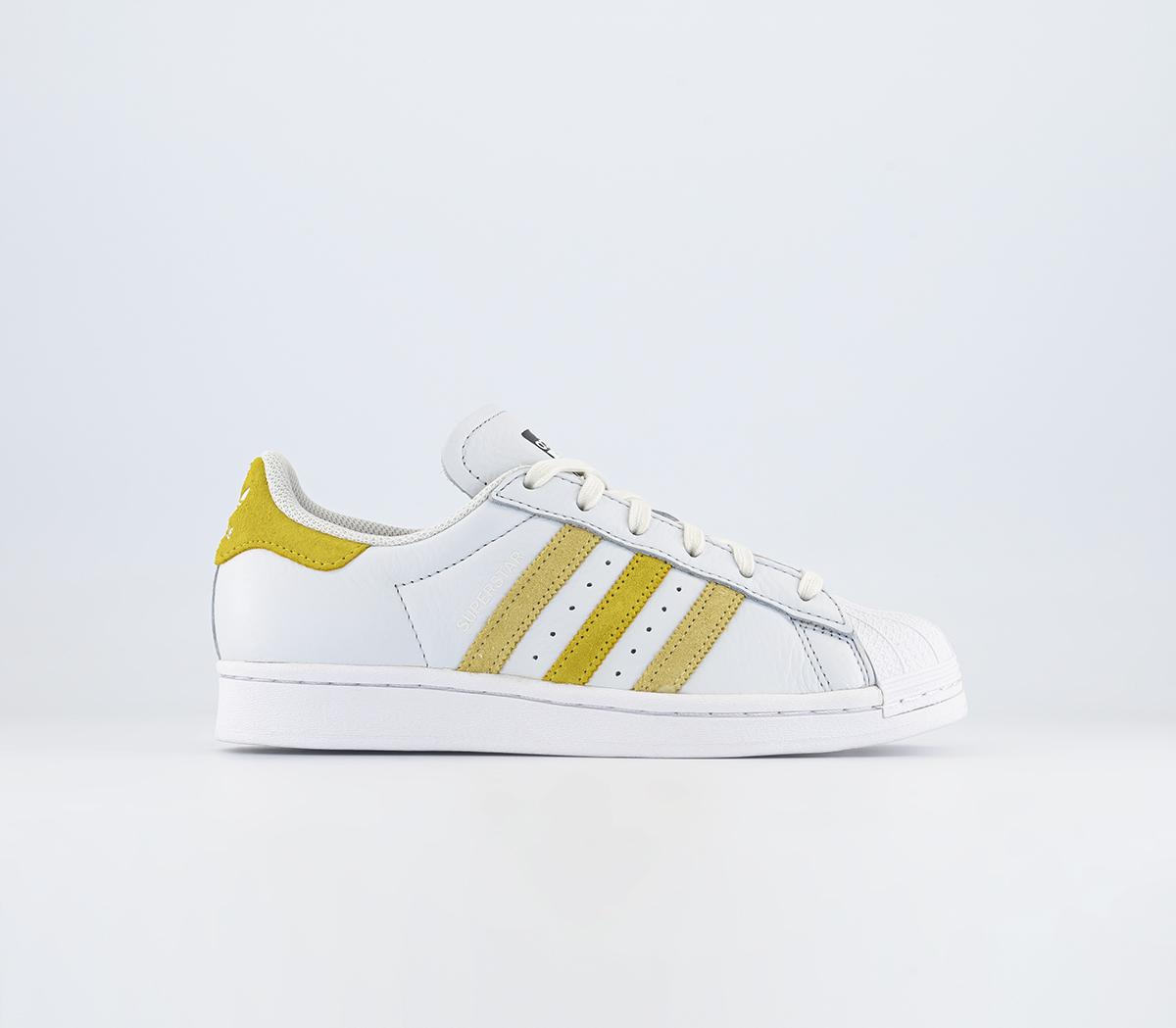 adidasSuperstar Trainers Crystal White Impact Yellow Almost Yellow
