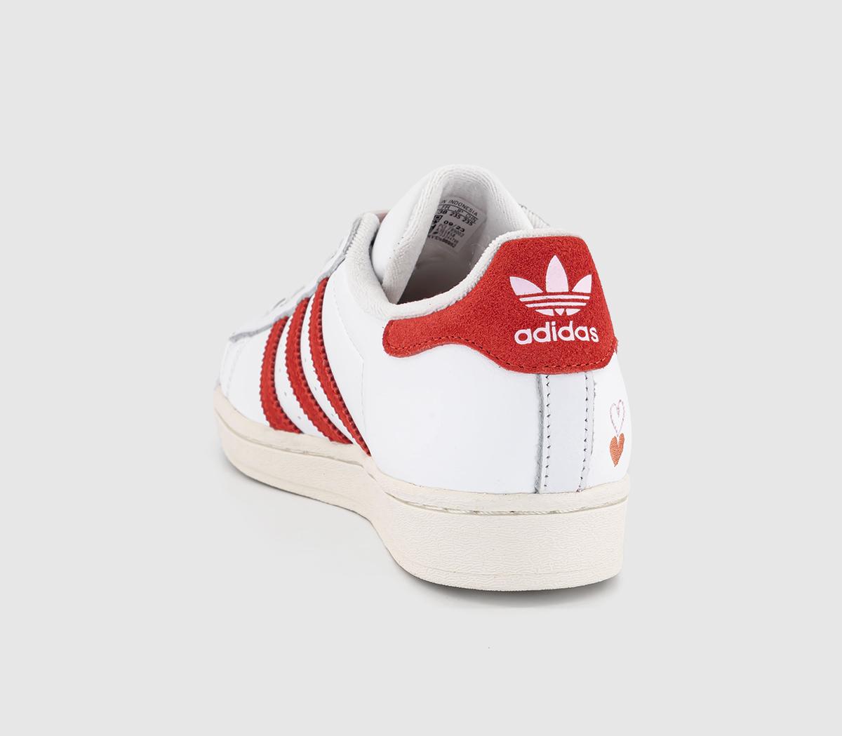 adidasSuperstar Trainers adidasSuperstar TrainersWhite Bright Red Wonder Clay