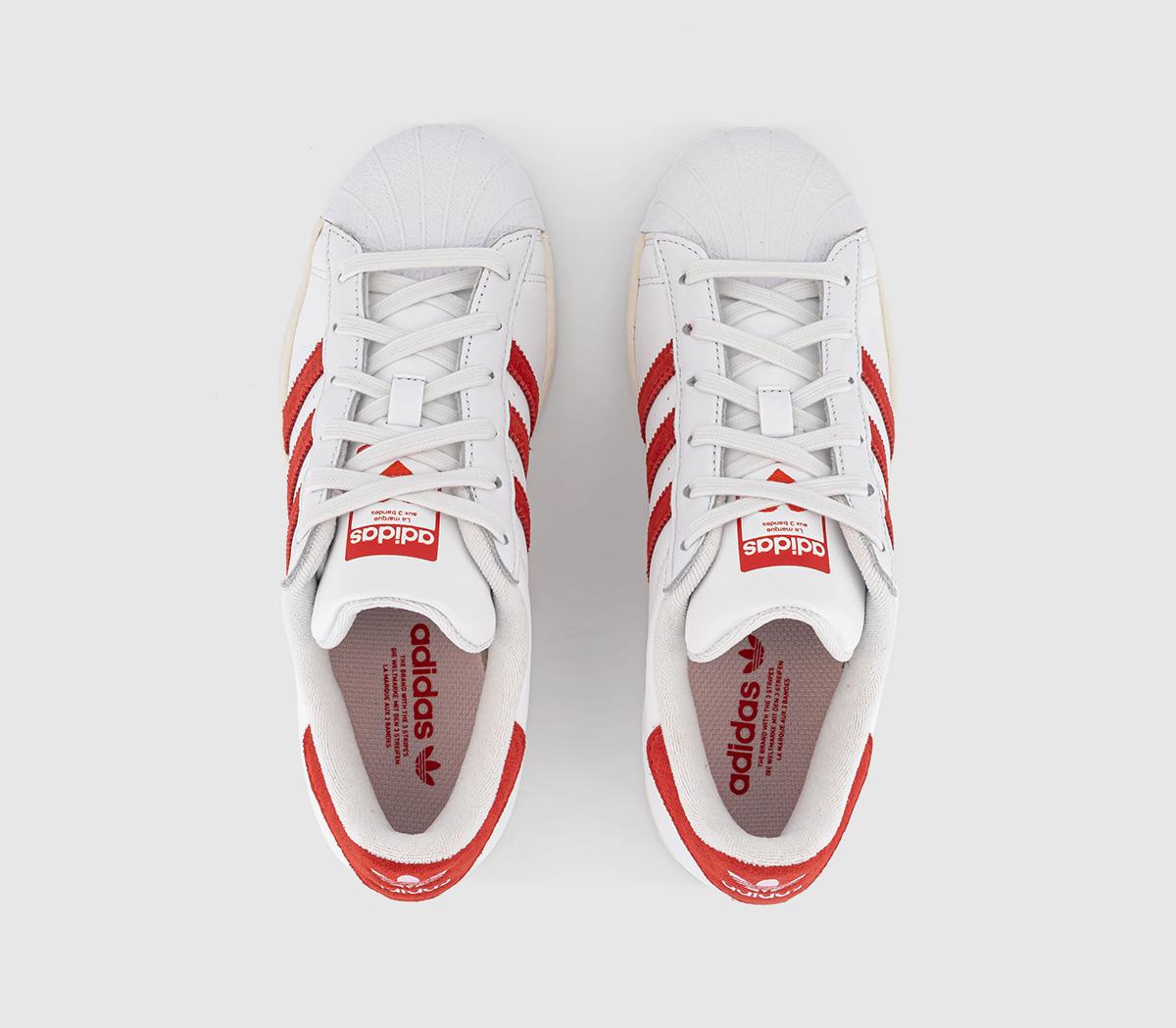 adidasSuperstar Trainers adidasSuperstar TrainersWhite Bright Red Wonder Clay