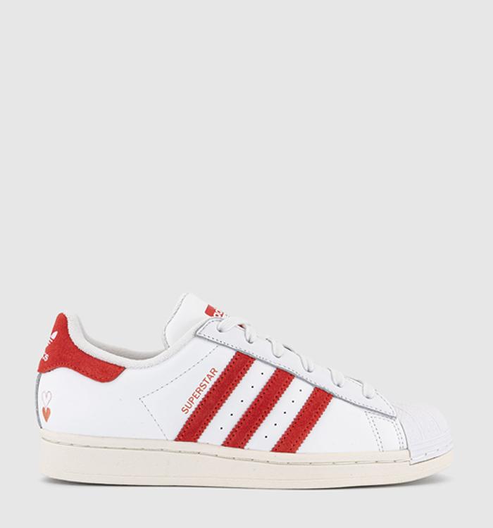 Red adidas superstar on sale trainers