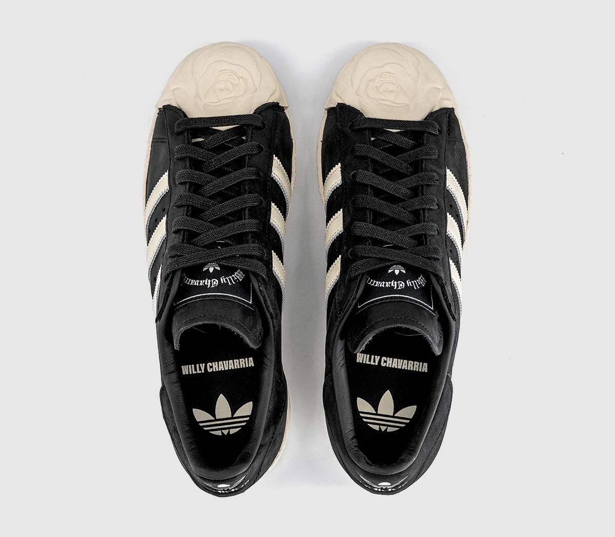 adidasSuperstar TrainersChavarria  Core Black Off White Gold Metallic