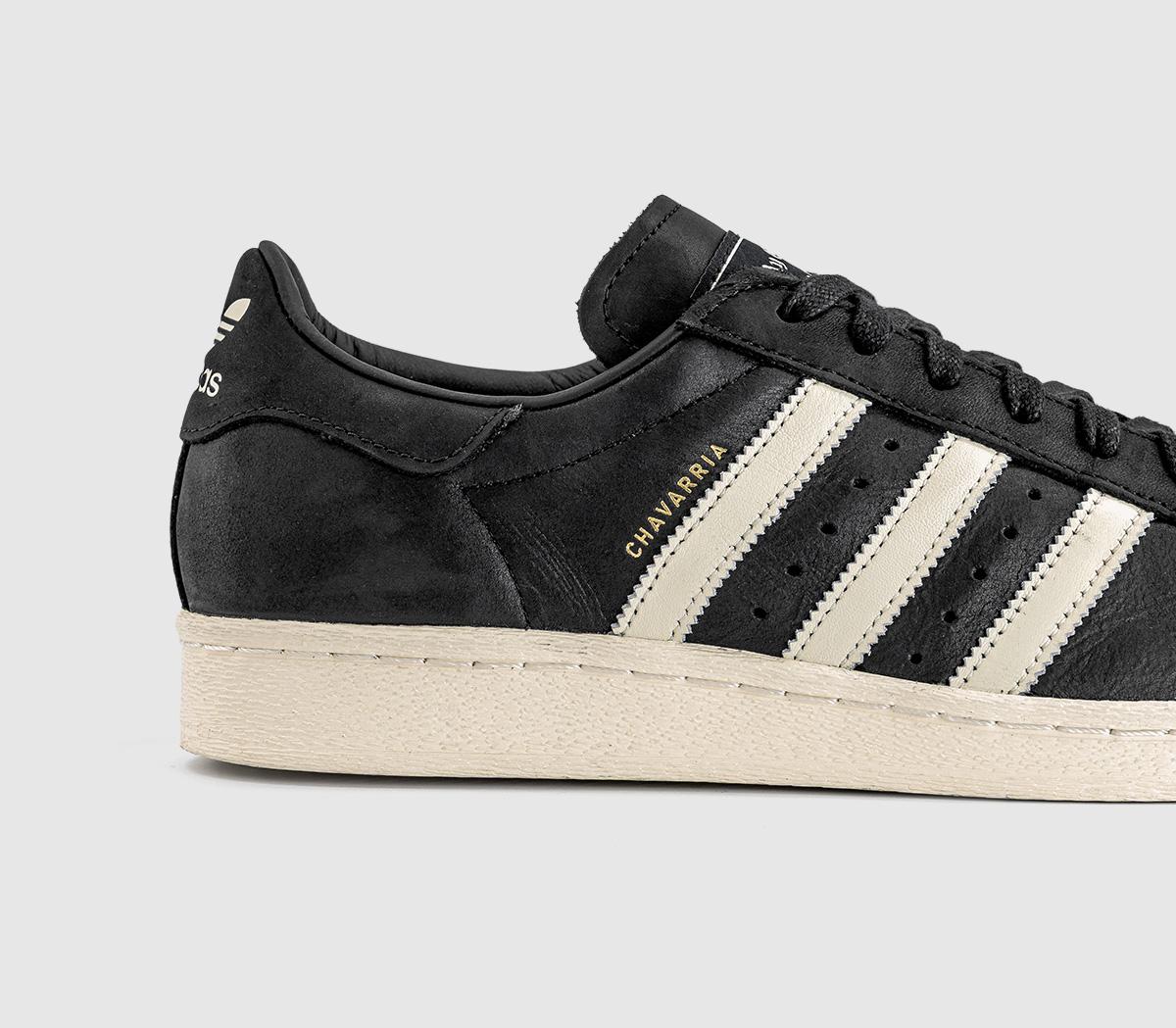 adidasSuperstar TrainersChavarria  Core Black Off White Gold Metallic